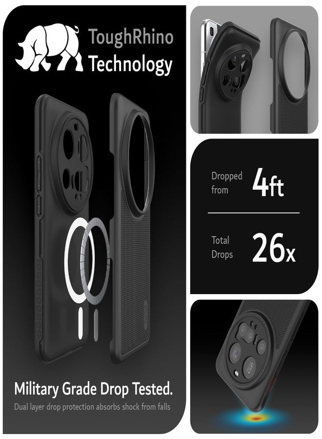 توديا جراب TUDIA DualShield Grip مصمم خصيصًا لهاتف Xiaomi 15 Ultra 5G (2025)، [MergeGrip] جراب حماية للهاتف من الدرجة العسكرية، مزدوج الطبقات، مقاوم للصدمات، نحيف، متين، شديد التحمل (أسود، Magsafe) - Image 2